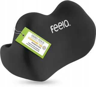 FEELA Ergonomisch Rugkussen voor Bureaustoel Comfortabel Zwart — miniatuur 1