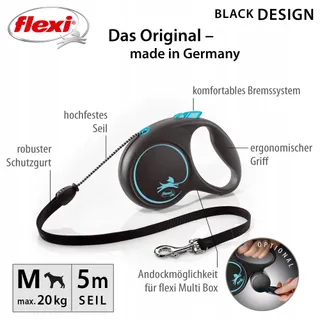 FLEXI Black Design S-koord Blauw 132g