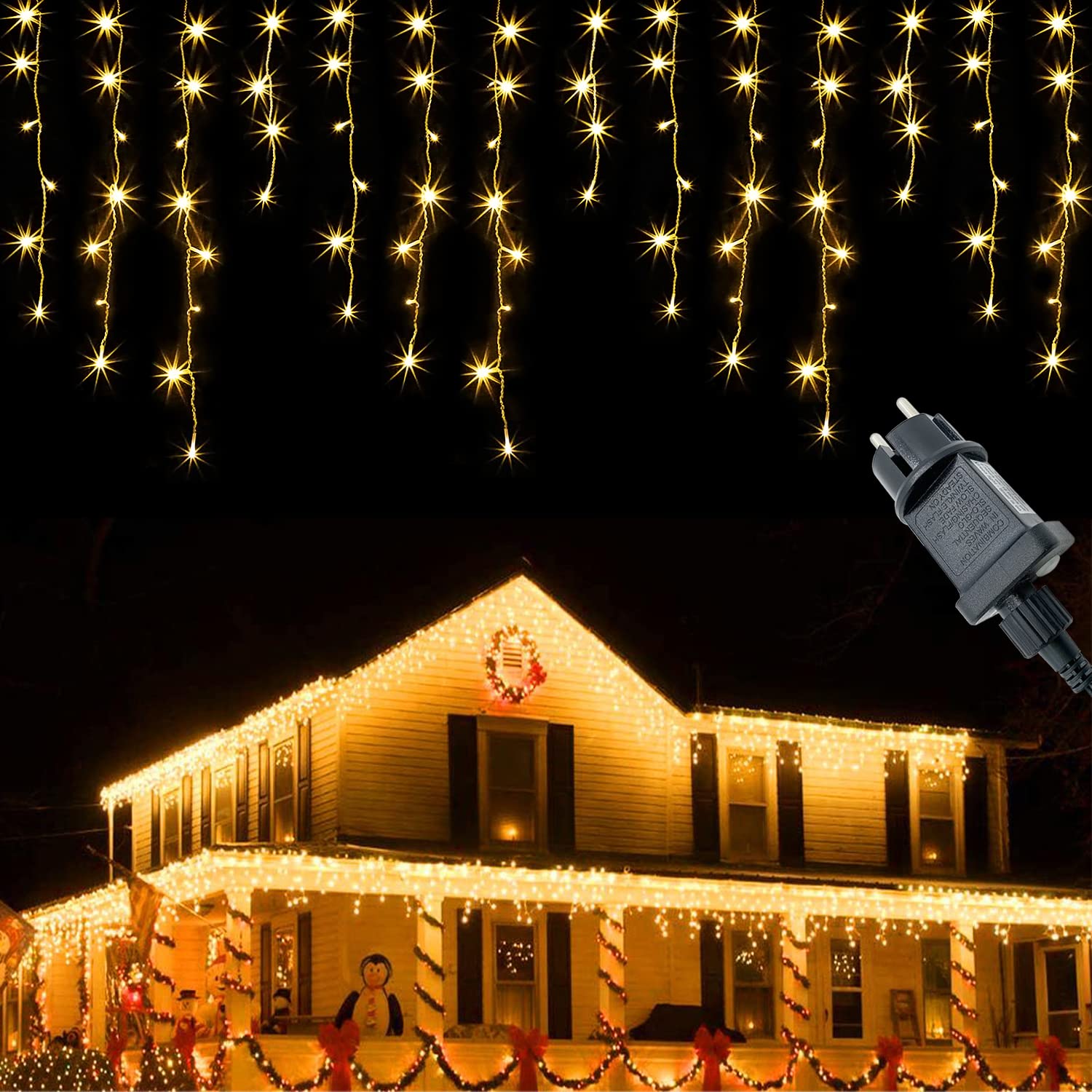 IJsregen Lichtgordijn Kerstverlichting Waterdicht 5M 200LED