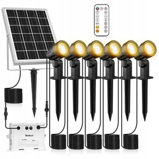 MEIHUA Solar LED Lampen Buiten IP66 6 Stuks met Afstandsbediening