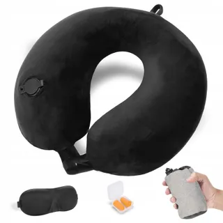 Cirold Opblaasbaar Reiskussen Nek Ergonomisch Zwart