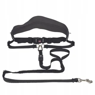 TRIXIE Hardloopriem Heupband M-L 110-150cm Zwart/Grafiet