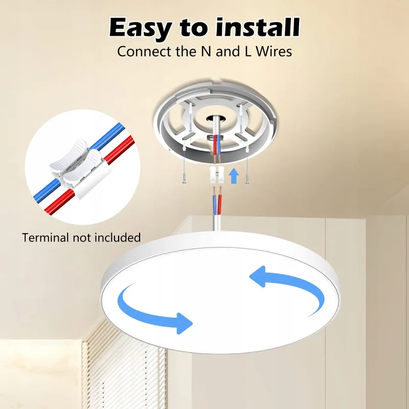 LED LAMPE Moderne Plafondlamp LED 24W IP44 Badkamer en Keuken — foto 2