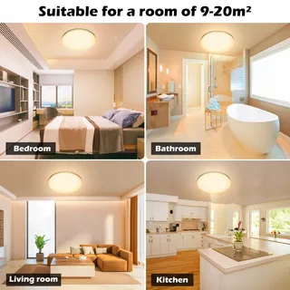 LED LAMPE Moderne Plafondlamp LED 24W IP44 Badkamer en Keuken — miniatuur 7