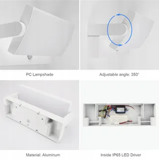 KLIGHTEN 45W LED Buitenlamp Bewegingsmelder IP65 3480LM 3000K — miniatuur 2