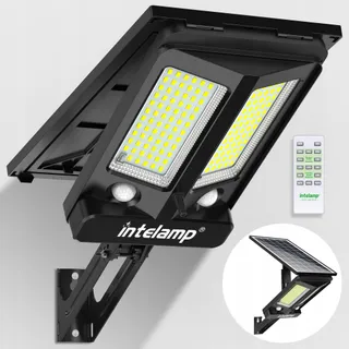INTELAMP Solarlamp 12500mAh Met Bewegingsmelder IP65 Waterdicht