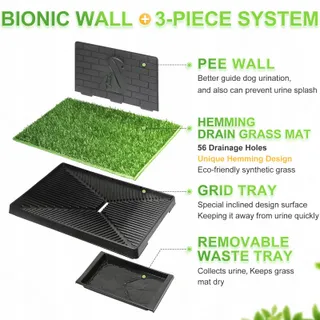 HOMPET Hondentoilet Kleine en Grote Honden met Tray Grasmat