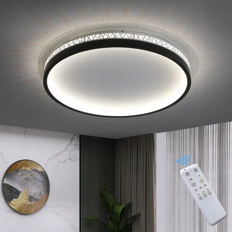 SEATAIN LED Plafondlamp Zwart 50W Dimbaar Afstandsbediening 50cm 5000lm — foto 1