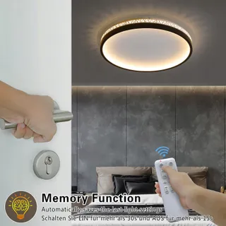 SEATAIN LED Plafondlamp Zwart 50W Dimbaar Afstandsbediening 50cm 5000lm — miniatuur 5