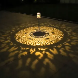 FREEKITE Solar Tuinlantaarns Metaal Weerbestendig 2 Stuks — miniatuur 2