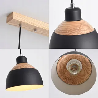 BEASIU-ELETRO Retro Hanglamp 3-lichts Zwart E27 — miniatuur 6