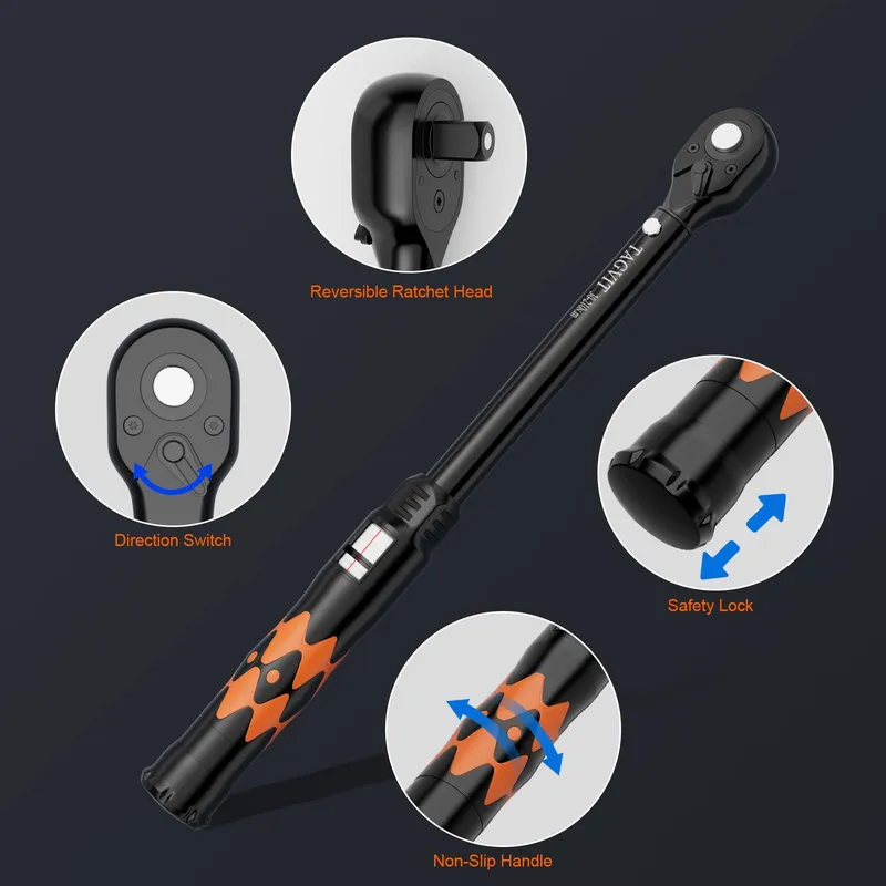 TAGVIT Momentsleutel 1/2 Inch 30-210 Nm Motor en Auto — foto 3