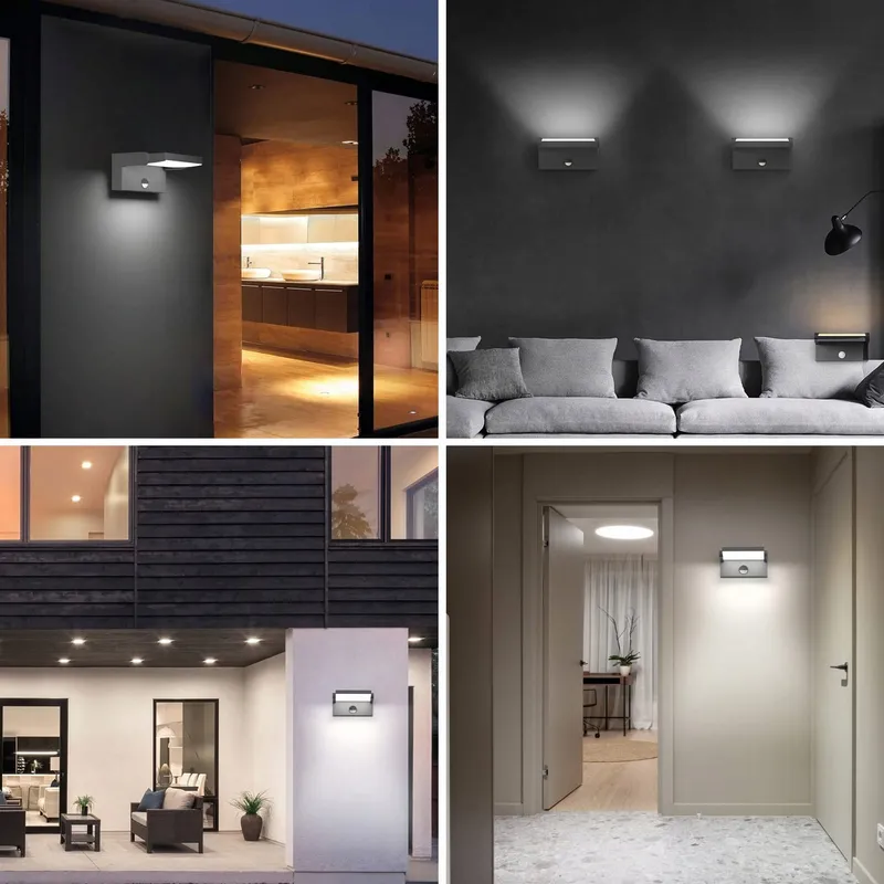 KLIGHTEN 24W LED Buitenlamp Bewegingssensor IP65 Grijs 6000K — foto 7