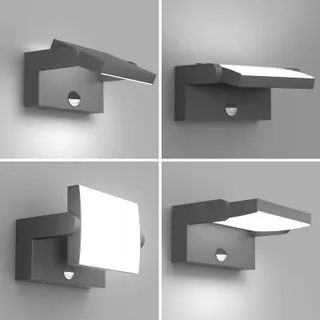 KLIGHTEN 24W LED Buitenlamp Bewegingssensor IP65 Grijs 6000K — miniatuur 3