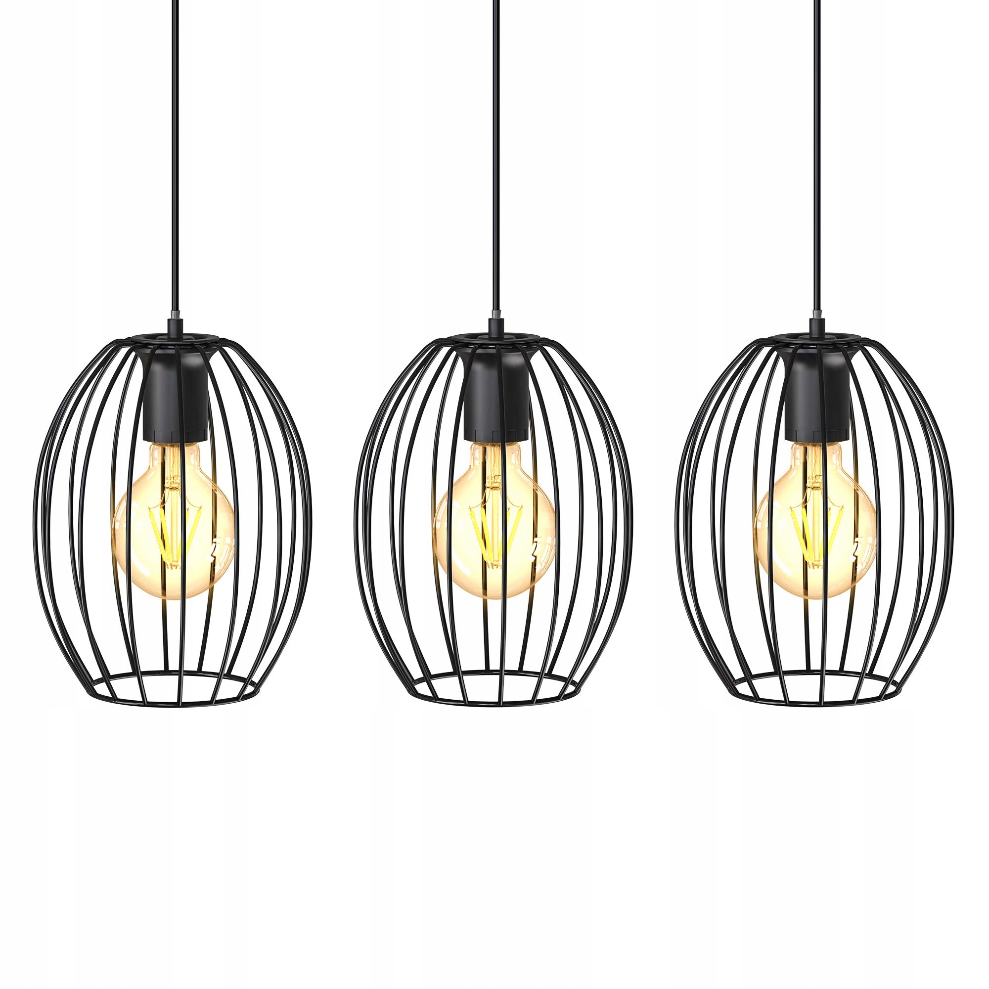 BKLIGHT Vintage Hanglamp E27 60W Zwart Eetkamer Keuken