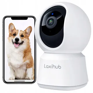 LAXIHUB Huisdiercamera 2K HD WiFi App 2-Weg Audio Alexa — miniatuur 1