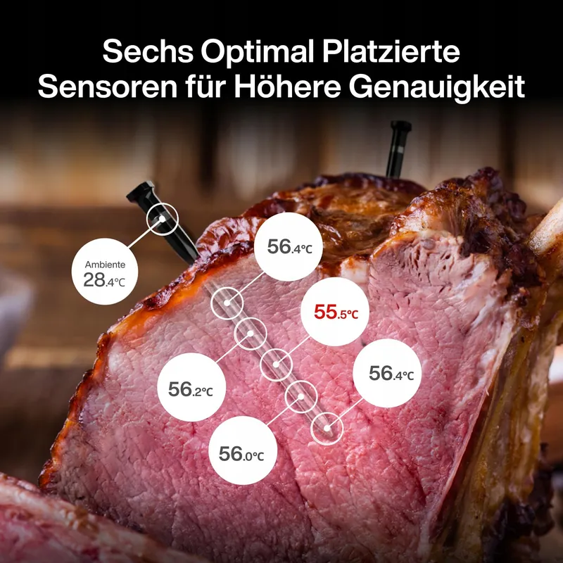 THERMOMAVEN P2 Draadloze Vleesthermometer Bluetooth 5.3 2 Sondes IPX8 — foto 3