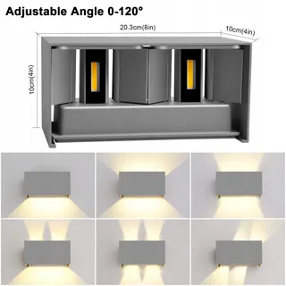 KINGWEN 20W LED Buitenlamp 2 Stuks 3000K Warm Wit IP65 — miniatuur 2