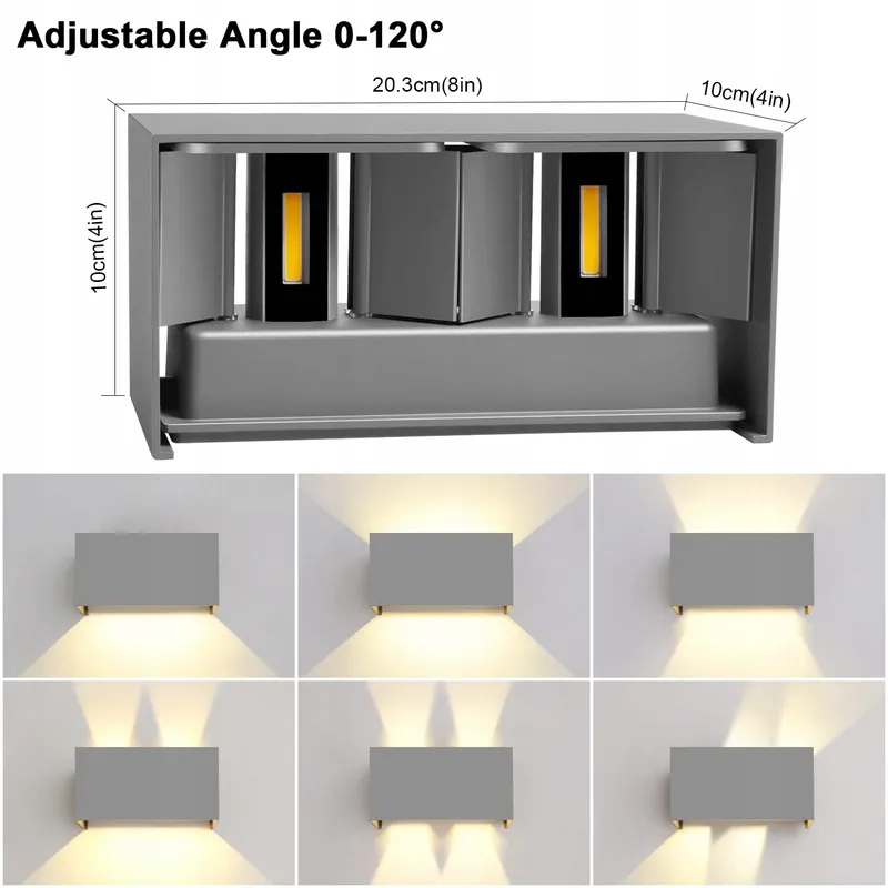 KINGWEN 20W LED Buitenlamp 2 Stuks 3000K Warm Wit IP65 — foto 2