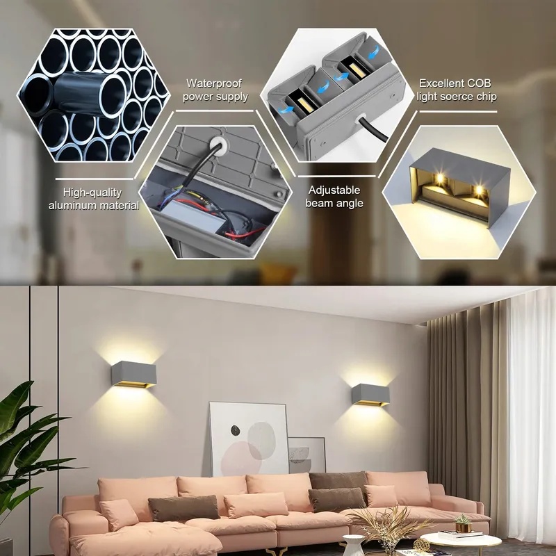 KINGWEN 20W LED Buitenlamp 2 Stuks 3000K Warm Wit IP65 — foto 5
