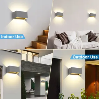 KINGWEN 20W LED Buitenlamp 2 Stuks 3000K Warm Wit IP65 — miniatuur 7