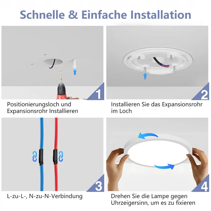 LED Plafondlamp Rond 18W 4000K 1600LM IP44 Badkamer Keuken — foto 8