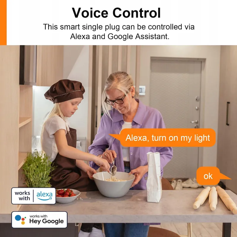 ANTELA Smart Stopcontact WiFi Energiemeter Compatibel met Google — foto 4
