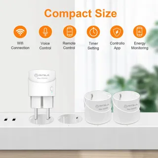 ANTELA Smart Stopcontact WiFi Energiemeter Compatibel met Google — miniatuur 2