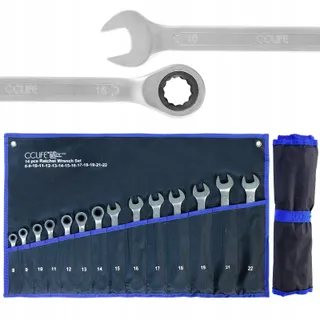 CCLIFE Ratelsleutelset 14-delig 8-22mm Cr-V 72 Tanden
