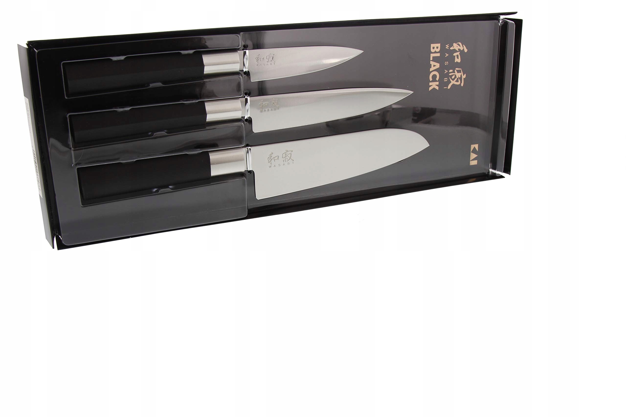 KAI Wasabi Black Messenset Santoku RVS Japan