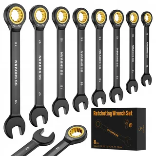 SS SHOVAN Ratelsleutelset 8-19mm Cr-V 72-tands Met Opbergdoos