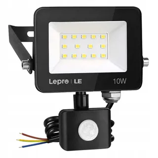 LEPRO 10W LED Buitenschijnwerper Bewegingsmelder 850LM