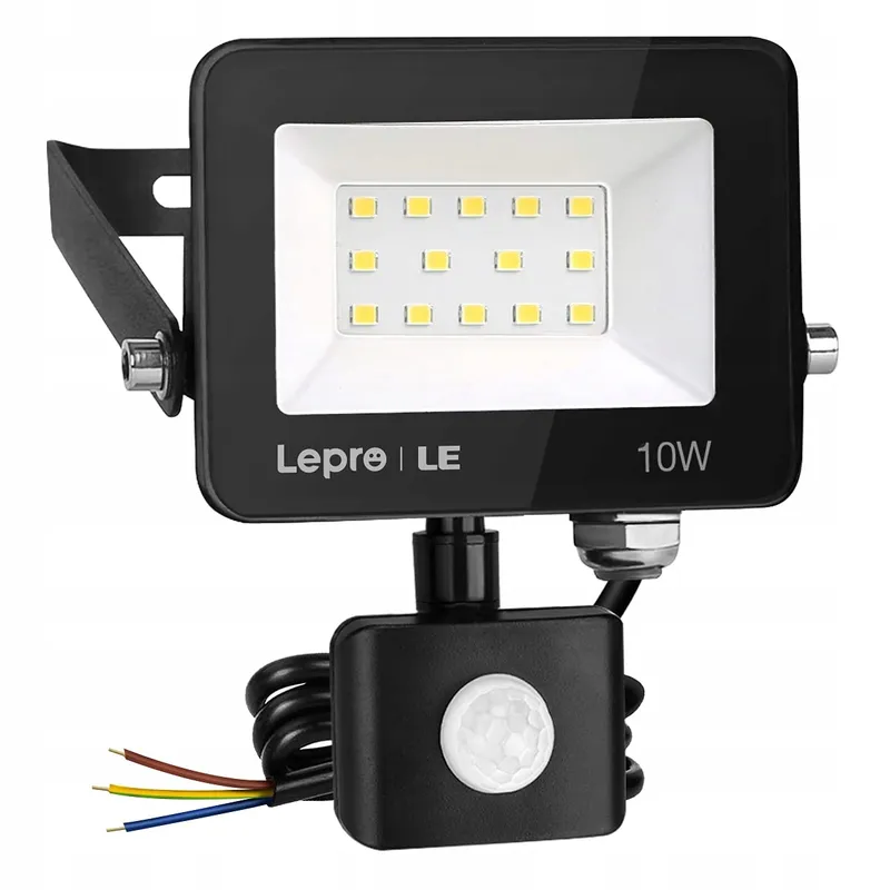 LEPRO 10W LED Buitenschijnwerper Bewegingsmelder 850LM — foto 1