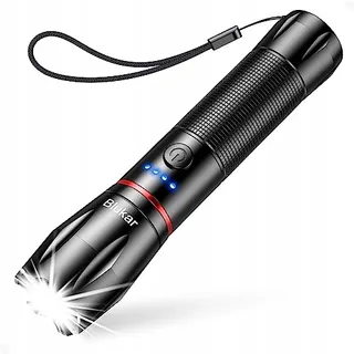 BLUKAR LED Zaklamp 2000 Lumen IPX6 Waterdicht 5 Modi Zoom