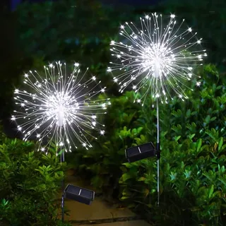 JOYCOME Solar Tuinverlichting 120 LED Pusteblume 8 Standen Wit