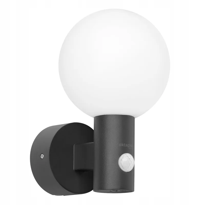 OKTAPLEX Bola LED Buitenlamp Bewegingsmelder IP65 3000K 1600lm 15.7W — foto 1