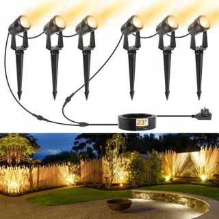 NIORSUN Tuinverlichting LED 3000K IP67 23m Adapter 6-Pack