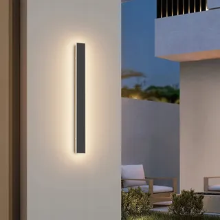 K-BRIGHT LED Wandlamp Buiten 20W 60CM IP65 Warm Wit Zwart