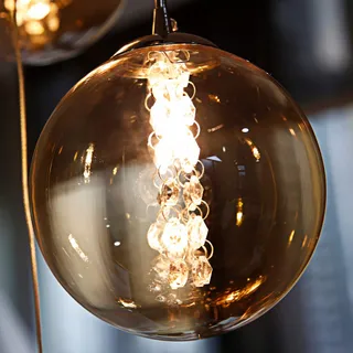 CBJKTX Hanglamp 4-Lamps Glas Amber — miniatuur 6