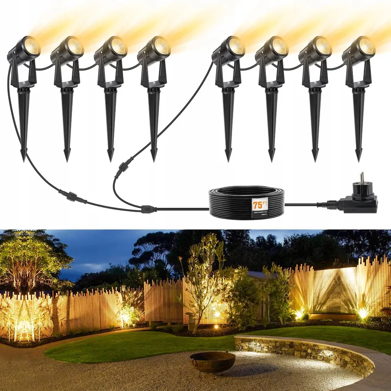 NIORSUN Tuinverlichting LED 3000K IP67 Waterdicht 29m 27V 8-Pack — foto 1