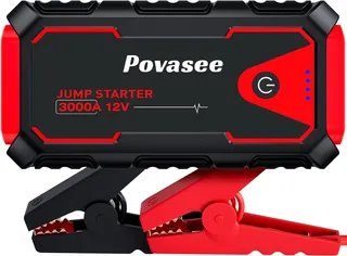 POVASEE Starthulp Powerbank 3000A 12V LED USB 10L Benzine 8L Diesel
