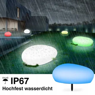 INFRAY LED Solarlamp Tuin Solarbol 40cm IP67 9 Modi — miniatuur 6