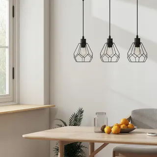 EMKE Hanglamp Vintage 3-Lamps Eetkamer Keuken Woonkamer — miniatuur 5