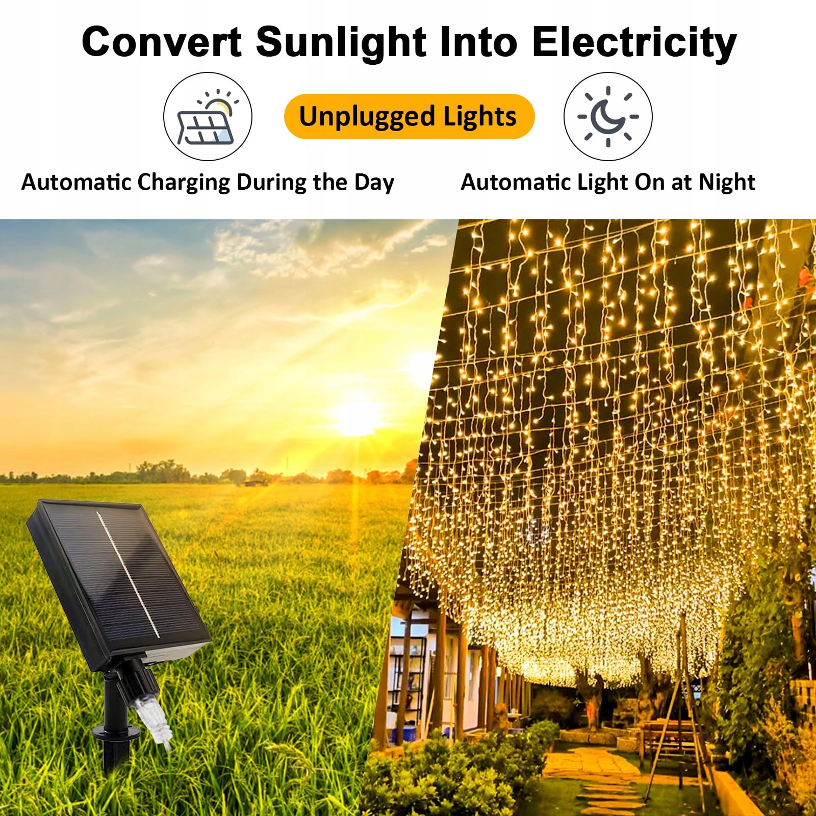 Mxjfyy Solar Lichtketting Waterdicht 8M 264LED