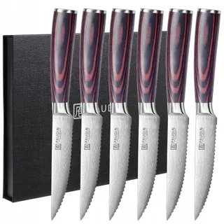 PAUDIN Steakmessenset 6-delig Duits Staal Ergonomisch Handvat