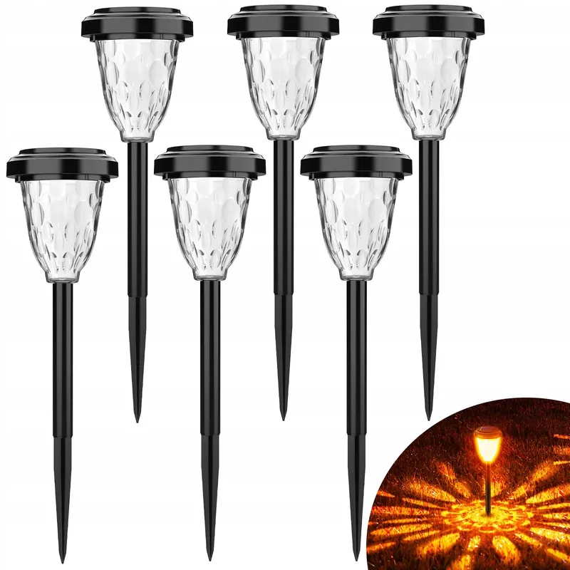 FIFLYING Solarlampen Buiten LED IP65 Tuin Gazon Paden 6 Stuks — foto 1