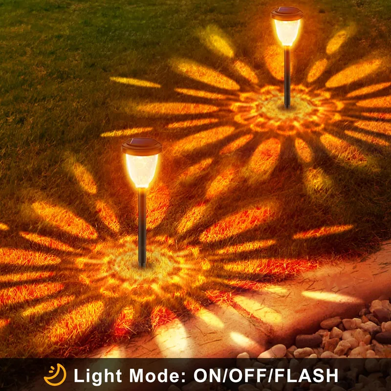 FIFLYING Solarlampen Buiten LED IP65 Tuin Gazon Paden 6 Stuks — foto 6