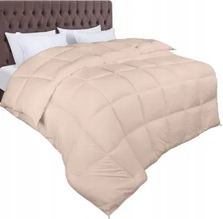 UTOPIA BEDDING Dekbed 220x240cm Gestikt 370GSM Beige