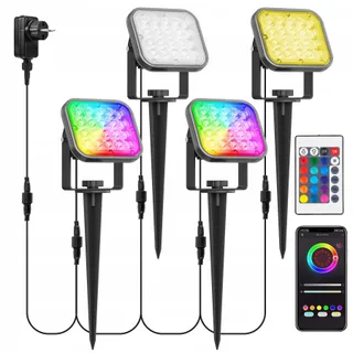 NATPOW LED Tuinverlichting RGB IP65 Bluetooth 16 Miljoen Kleuren — miniatuur 1