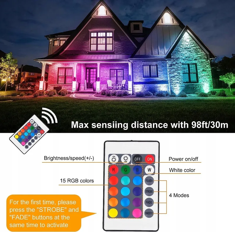 NATPOW LED Tuinverlichting RGB IP65 Bluetooth 16 Miljoen Kleuren — foto 4